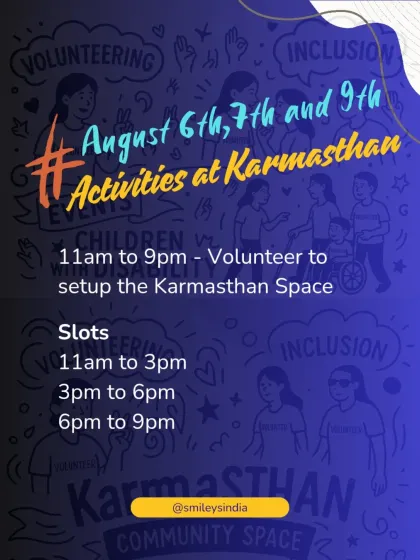 Our first call for volunteers to set up the Karmasthan space. The community came together to paint, clean, and arrange everything, truly making it our own from day one.