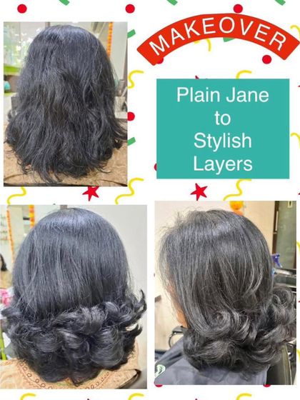 From plain to stylish, this makeover demonstrates the power of a good layered cut. The new style adds volume, shape, and a sophisticated finish.