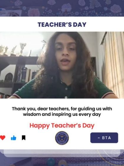 Another heartfelt message from a student, thanking her teachers for their guidance. We believe in creating a positive and inspiring learning environment.