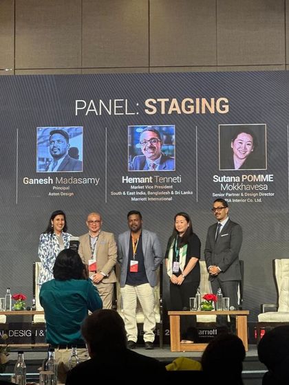 The panelists posing for a photo after a successful and insightful discussion at the Marriott confluence.
