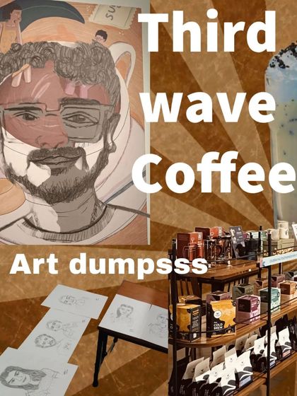 Art dumps from a fun session at Third Wave Coffee. My setup is simple and can fit into any cafe or restaurant space.