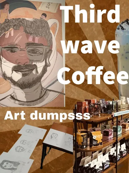 Art dumps from a fun session at Third Wave Coffee. My setup is simple and can fit into any cafe or restaurant space.