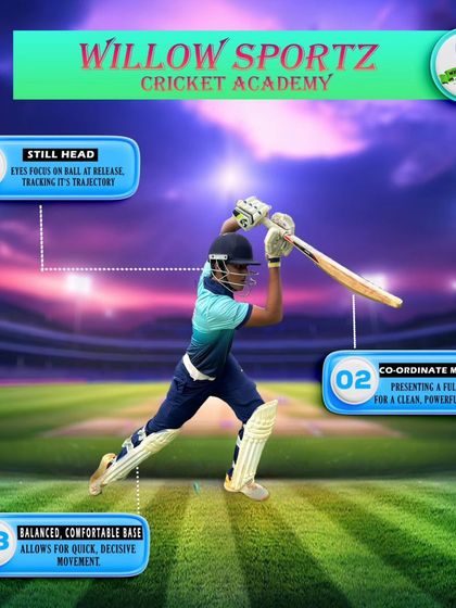 A visual guide to executing a perfect drive, highlighting the importance of a still head, coordinated movements, and a balanced base.