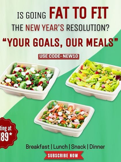 Our salad subscriptions are perfect for a light yet filling meal. We use fresh greens, lean proteins, and flavourful dressings to create satisfying salads that support your fat-to-fit journey.