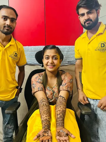 My team with another smiling bride. We take pride in our professional service and the detailed bridal art we create for each client.