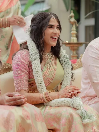 The laughter and joy of a bride during her wedding ceremony is what it's all about. I'm so happy my art can be a part of these precious moments.