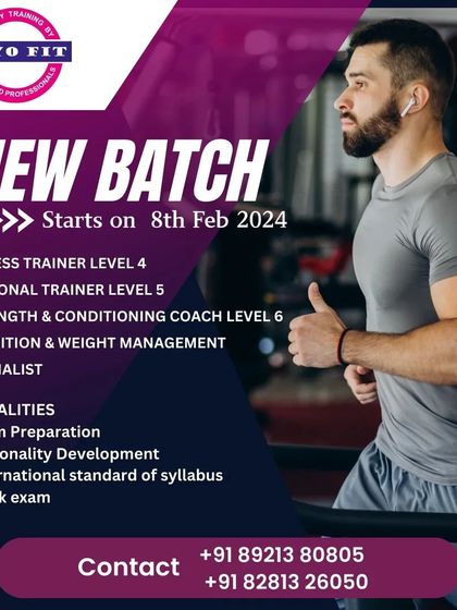 Our new batches offer multiple levels of certification, from Fitness Trainer Level 4 to Strength & Conditioning Coach Level 6. We provide an international standard syllabus and mock exams to ensure you are fully prepared.