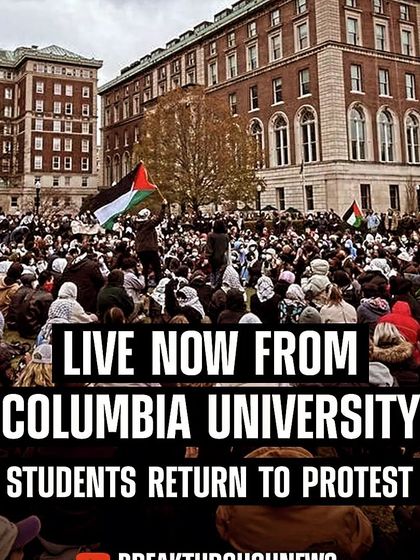 Students returning to protest at Columbia University. Free speech and the right to peaceful assembly must be protected on campus, especially when students are speaking out against injustice.