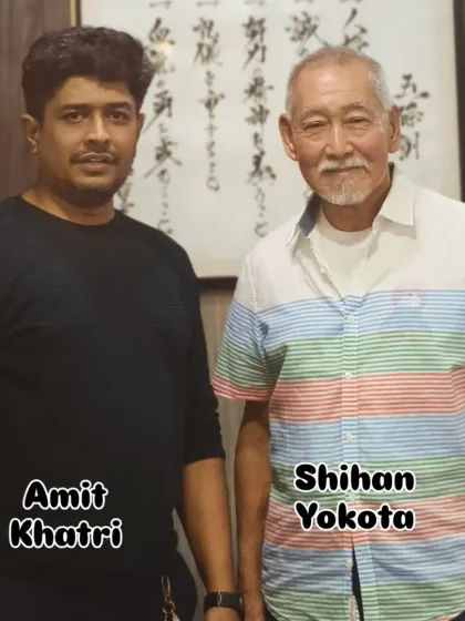 It is an honor to learn from the best. Here I am with my teacher, the legendary Shihan Yokota, a world-renowned karate master. His guidance ensures that I bring the highest standard of Asai-ryu Karate to all my students.