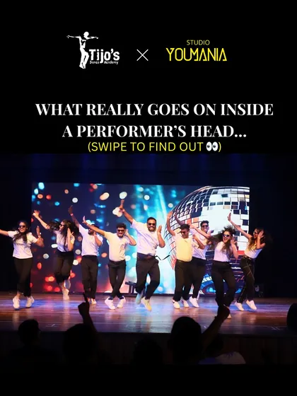 What really goes on inside a performer's head? This series of images gives a funny and relatable peek into the thoughts and anxieties every dancer has on stage.
