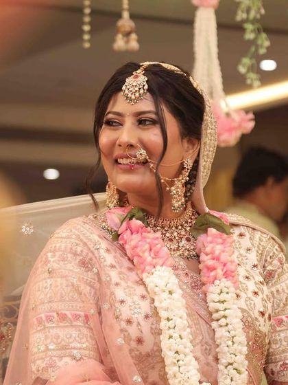 A collection of portraits showing this bride's mesmerizing eyes, dewy skin, and radiant smile, creating the perfect bridal combination.