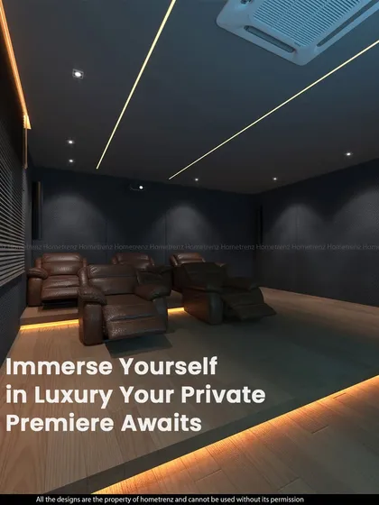 The dark color palette and textured acoustic wall panels are crucial for immersion. This design minimizes light reflection and controls sound, ensuring the audio and visuals are as crisp and clear as the director intended.
