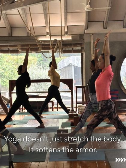 Yoga does not just stretch the body. It softens the armor we build around our hearts. As women, we carry so much. This practice of opening the chest in poses like Warrior I (Virabhadrasana I) allows us to breathe into that space and heal.