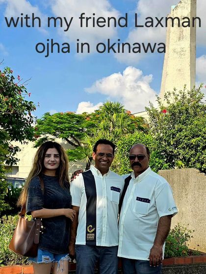 With my friend Laxman Ojha and his family in Okinawa. The bonds of friendship forged through karate span across the globe.