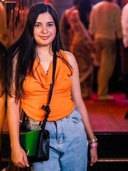 A guest posing for the camera.