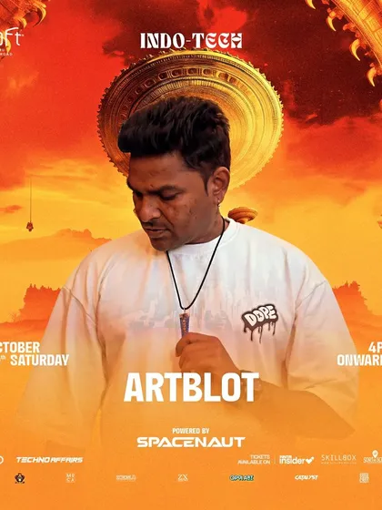 My flyer for the "Road to Kurukshetra" Indo-Tech event, where I was featured alongside live performers and top local talent.