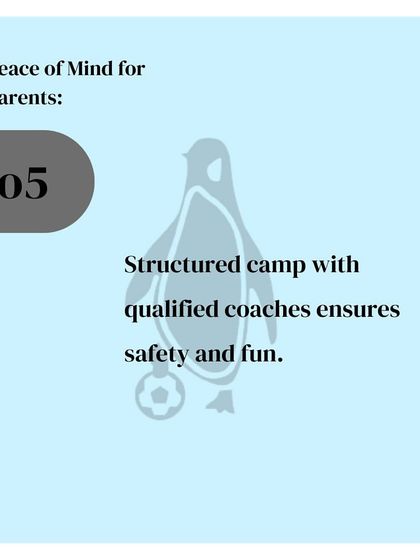 We provide peace of mind for parents. Our structured camp with qualified coaches ensures that every session is both safe and fun for your child.