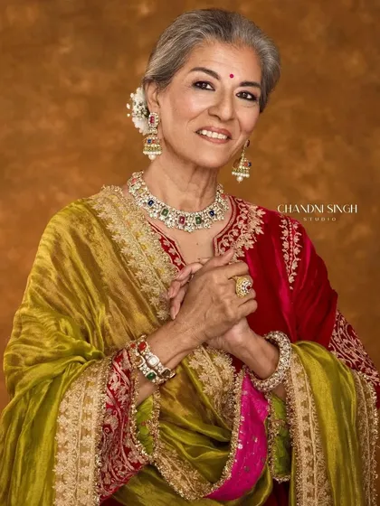 Makeup for mature skin is about elegance and comfort. For the beautiful Dr. Gita Prakash, I focused on creating a look that was graceful and radiant, using techniques that enhance her features without settling into fine lines. The goal is always timeless beauty.