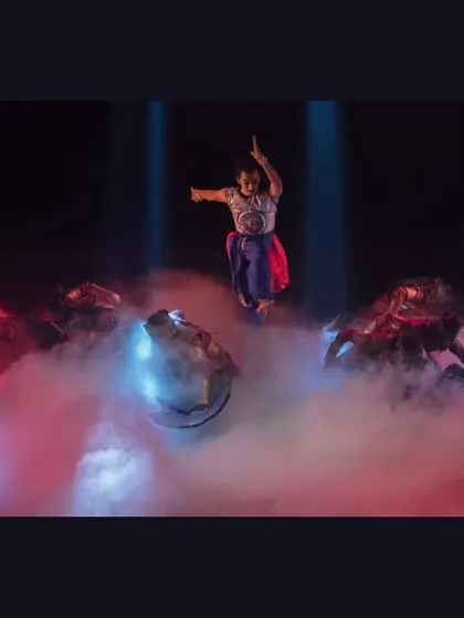 Capturing the raw emotion of the Mahabharata is central to my work. This dynamic scene portrays the fall of Abhimanyu, a moment of intense action and tragedy, choreographed to convey the story's power through movement and stagecraft.