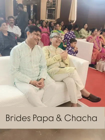 The smiles on the faces of the bride's father and uncle say it all. My goal is to create a relaxed and joyful atmosphere where families can truly enjoy the celebration.