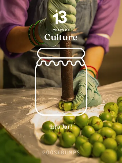 This image captures 13 years of culture in a jar. The traditional method of hand-pounding ingredients is a practice we proudly continue to this day.