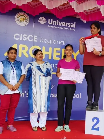 Our girls team dominating the podium at the CISCE Regional Archery competition. Their expressions of joy and achievement are what make coaching so rewarding.
