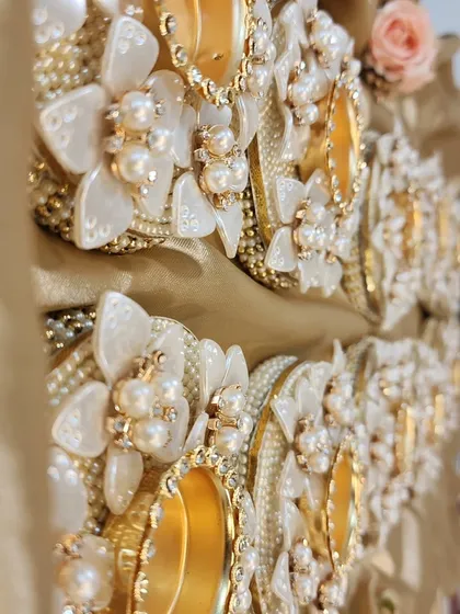 Dispatching soon. These beautiful pearl tealight candle holders are perfect for the Diwali season.
