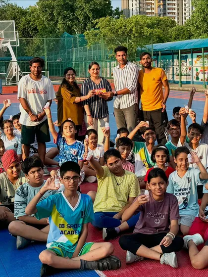 Our coaches and students with the representatives from Yakult. These interactive workshops are a great way to promote health awareness among our young athletes.