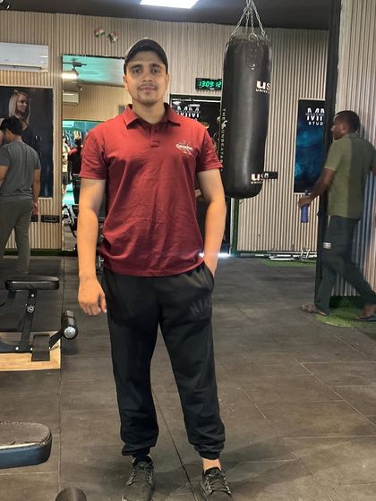 In the gym, where hard work happens.