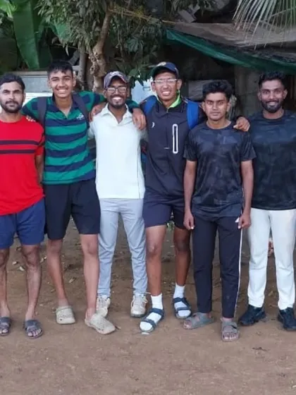 The team that wins together, stays together. Our players posing for a group photo after a successful match in the MCA tournament.