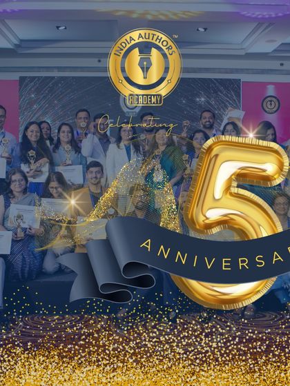 Another celebratory graphic for our 5th anniversary, showcasing our award-winning authors.