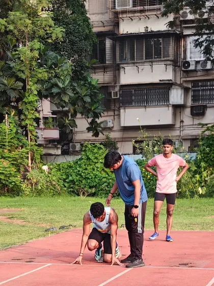 Fine tuning the setup in the starting blocks is crucial for an effective sprint.