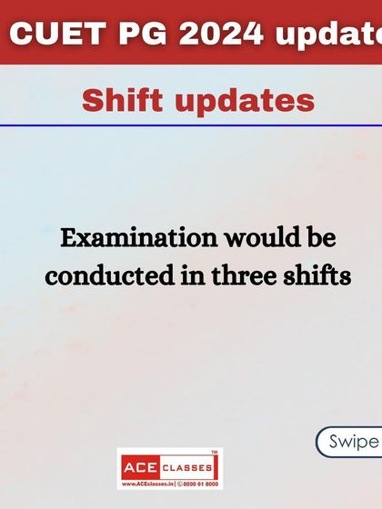 Details on the examination schedule for CUET PG 2024, which will be conducted in three shifts.