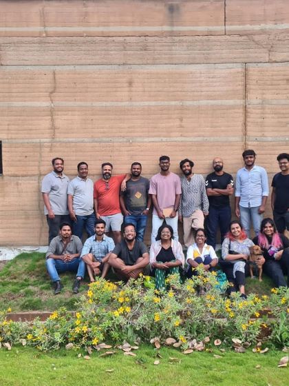 The combined teams from my Magadi and Goa offices during a visit to the H.N. Science Center. It's important for us to revisit old projects to learn how they age and merge with nature.