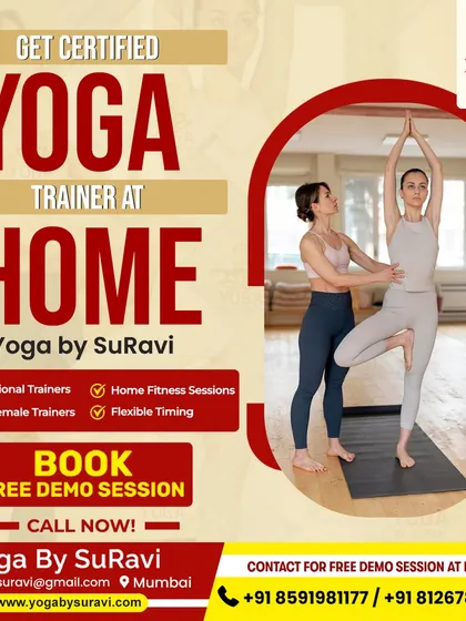 Get a certified, professional yoga trainer at home. We provide personalized attention, helping you with alignment in poses like Vrikshasana (Tree Pose) for better results.
