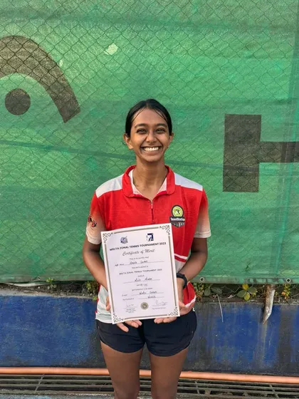 Congratulations to Nikita Golhar on her outstanding triumph at the MSLTA Zonal Tennis Tournament 2023, defeating top players from Maharashtra.