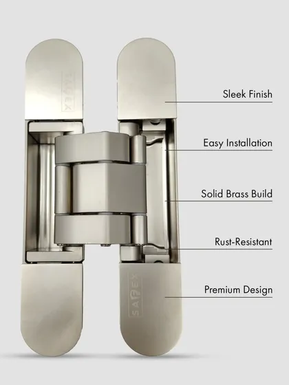 The best design is sometimes what you don't see. This is our solid brass concealed hinge, engineered for a seamless look and rust resistant durability. It’s a perfect example of our commitment to modern, high quality architectural hardware.