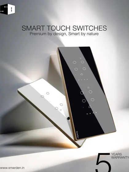 We believe in delivering excellence that enhances your lifestyle. Our smart touch switches are premium by design and smart by nature, backed by a 5-year warranty for your peace of mind.