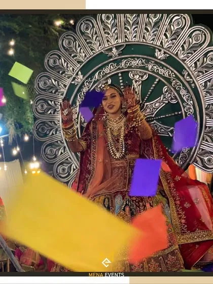 Let's talk about a joyful bridal entry. A simple paper blaster can transform the moment, showering the bride in a storm of color as she makes her way to the stage. It’s pure happiness and energy, captured in one perfect shot.