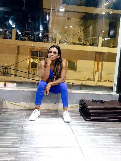 Taking a moment to reflect after a workout. The gym is my sanctuary.