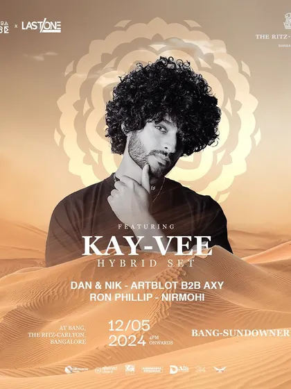 The poster for a tribal-themed sundowner party at The Ritz-Carlton, featuring Afro-House master Kay-Vee. The dress code and music created a unique, immersive vibe.