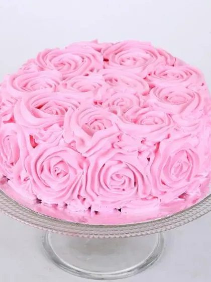 Simple, elegant, and beautiful. This cake is completely covered in delicate pink buttercream rosettes, offering a classic floral look that is perfect for birthdays, anniversaries, or Mother's Day.
