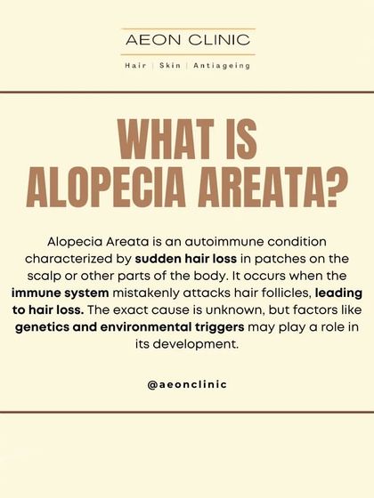 What is Alopecia Areata? It's an autoimmune condition where the body's immune system mistakenly attacks hair follicles, causing sudden, patchy hair loss.