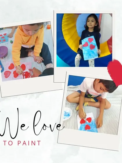 We love to paint! Art is a wonderful outlet for self expression, and we provide the space and materials for children to explore their creative side.