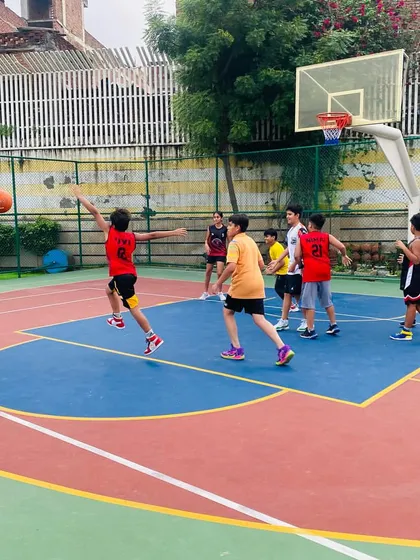 A player takes a shot.