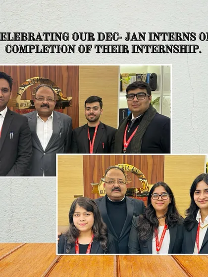 Celebrating our December and January interns upon the successful completion of their winter internship. Their dedication and hard work have been commendable, and I wish them the best in their legal careers.