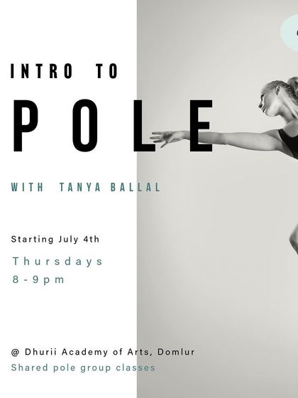 Our Intro to Pole beginner batch is starting soon. These are shared pole group classes, perfect for anyone curious about this art form.