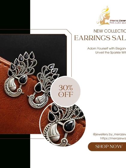 The classic black version of my peacock stud earrings. These are incredibly versatile and can be paired with both ethnic and western outfits for a touch of boho-chic style.