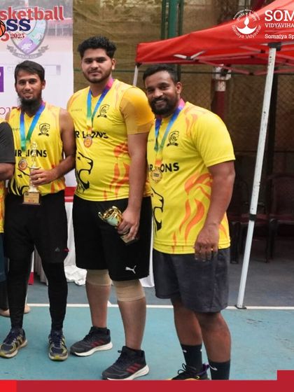 More celebration from the winning GIR LIONS basketball team. The quality of our trophies and medals reflects the prestige of the tournament.