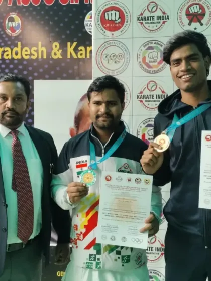 Two of our senior champions, Mukesh Gurjar and Rakesh Gurjar, who were selected to represent the district at the state level.